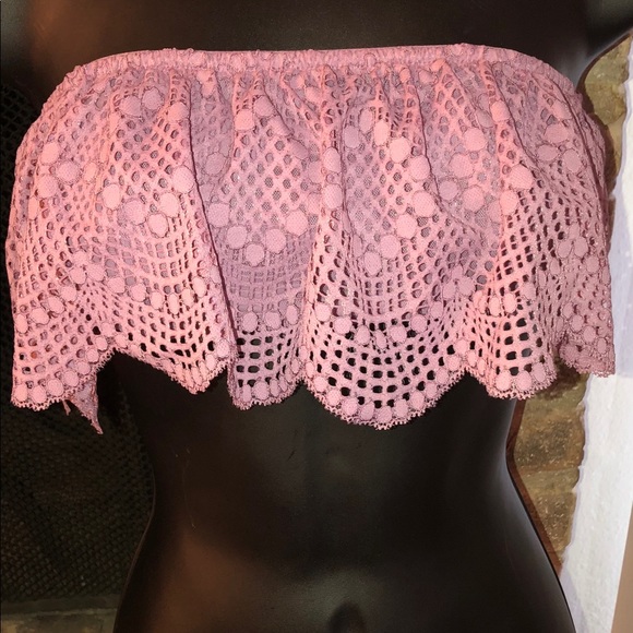 Victoria’s Secret lavender bandeau lace top - Picture 2 of 3